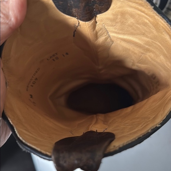 Corral Vintage Brown Lizard Inlay Pointed Toe - Picture 6 of 12